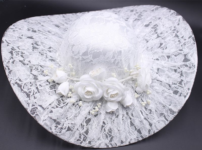verrotten Weiß hochzeit Hütte, hochzeit hüte für frauen elegante, braut Hütte, hochzeit zubehör chapeau femme mariage braut zubehör