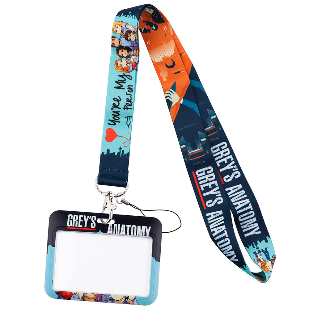 Lb3064 Medische Apparatuur Arts Verpleegster Lanyard Grey 'S Anatomie Nekbanden Id Badge Houder Hanger Sleutelhanger Charm Telefoon Sleutelhanger