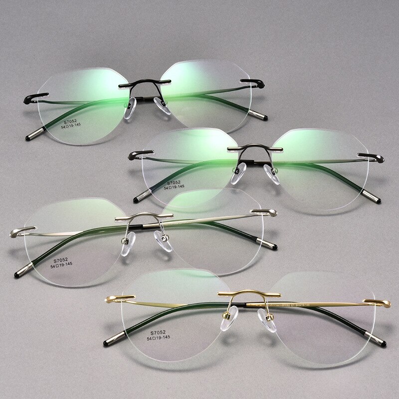 Monture de lunettes en alliage de titane ultralégère pour hommes et femmes, monture carrée, Prescription de myopie, verre optique pour les yeux