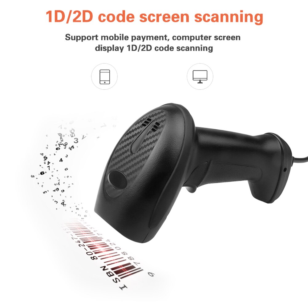 Barcode Scanner Wired Bar Code Scanner Automatic S... – Grandado