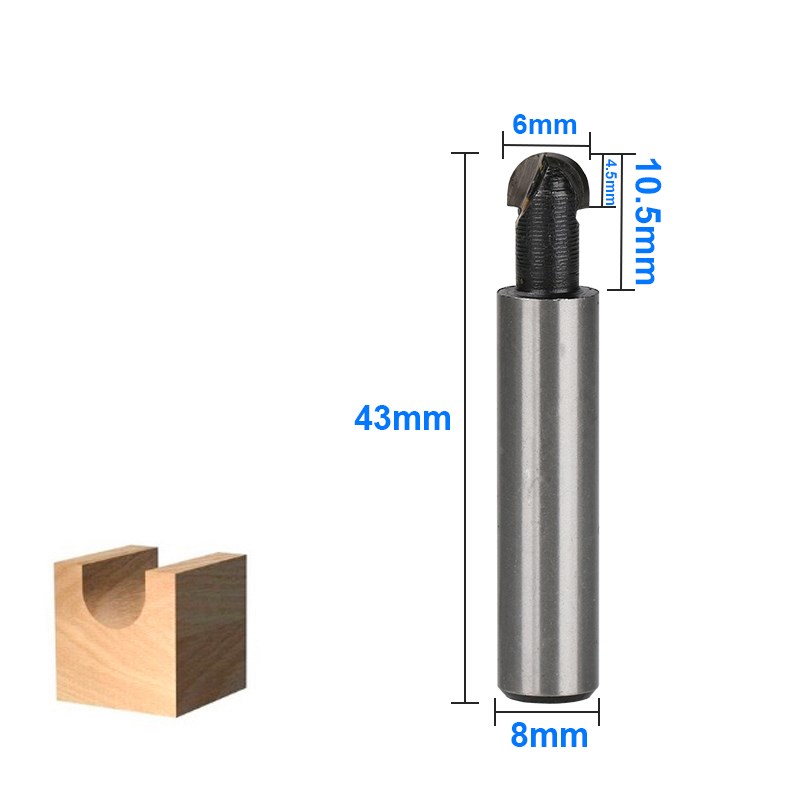 Hout Router Bit 8Mm Shank Tungsten Carbide Frees Straight End Milll Flush Trim Router Bit Houtbewerking Frezen: 26mm