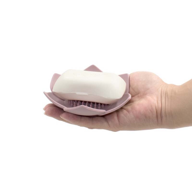 1pc siliconen afdruipbakjes, zeepbakjes, lotusvormige houder, draagbare zeepbakjes, antislip zeepbakjes, badkameraccessoires