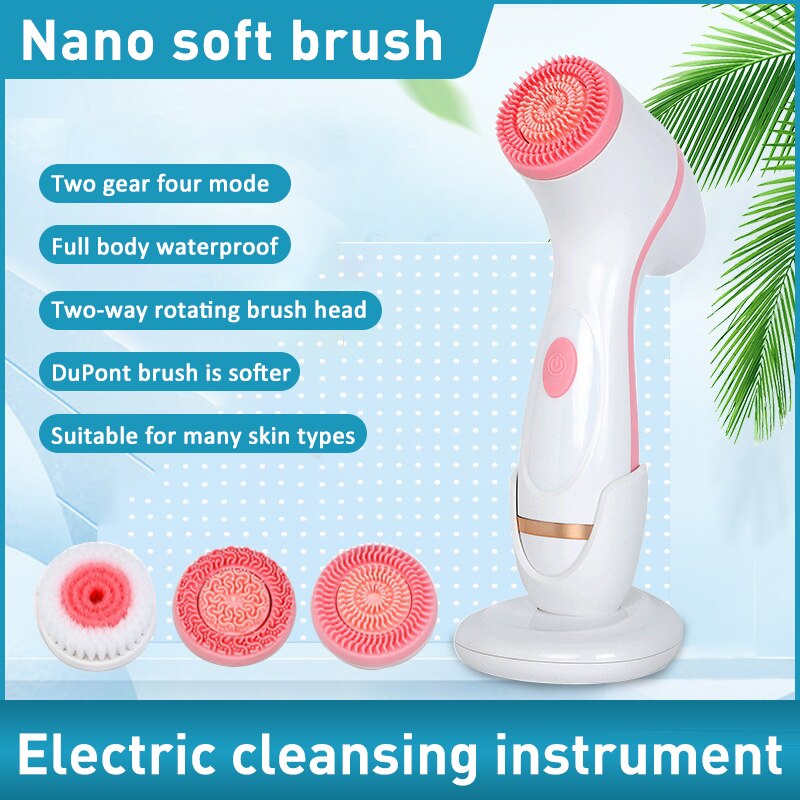 Cepillo eléctrico giratorio para limpieza Facial, sistema de Spa para humectar la piel, dispositivo para eliminar puntos negros