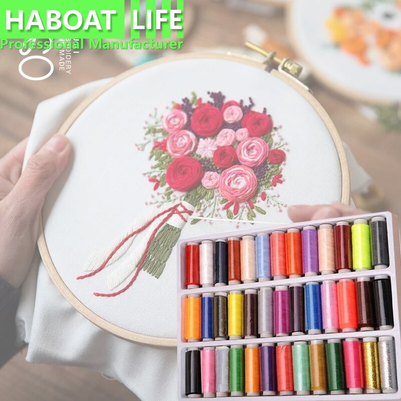 39 Color Sewing Thread Hand Stitch Thread Colorful Sewing Thread Box DIY Apparel G