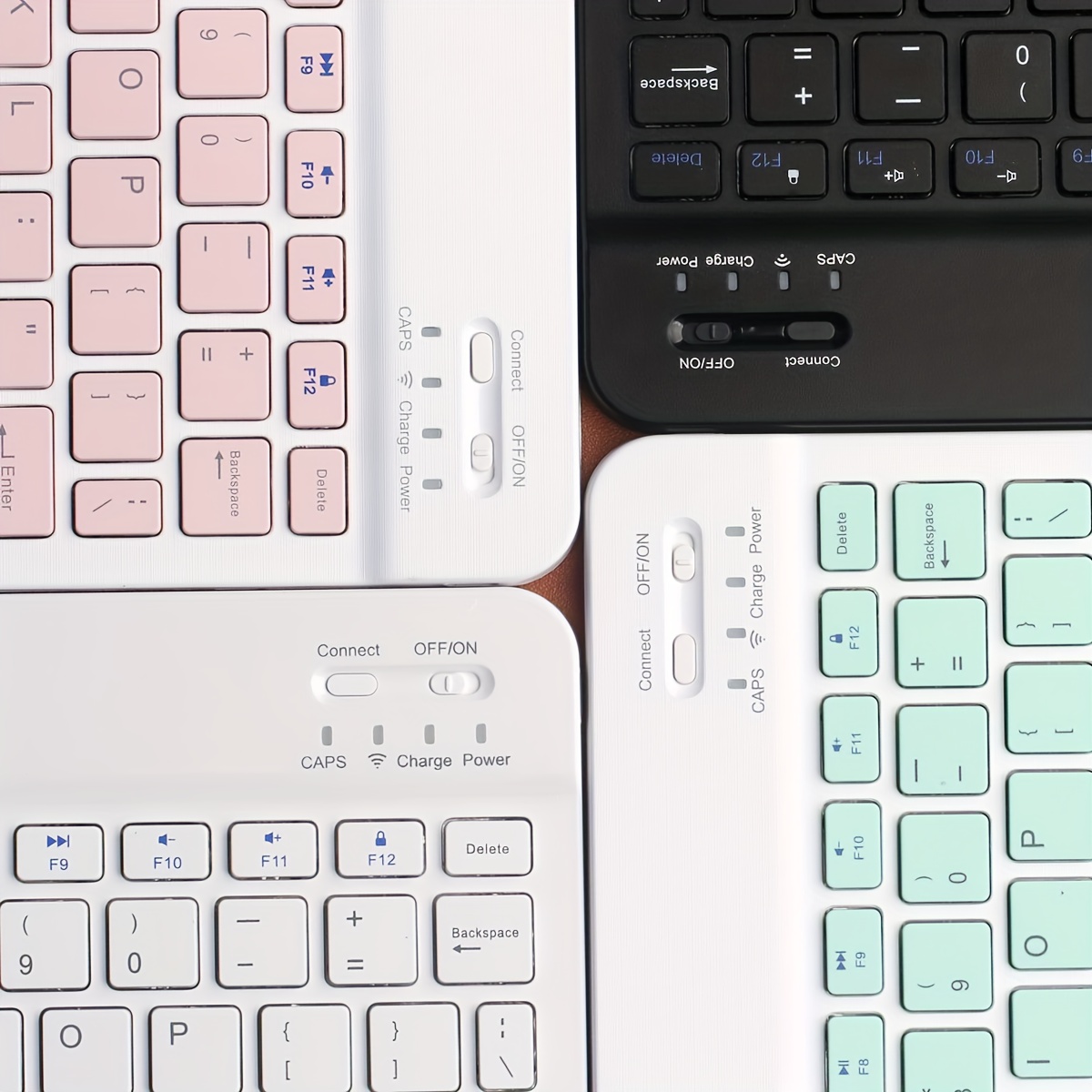 Ultra-thin Wireless Keyboard,10-inch Bluetooth-compatible Keyboard, Type-C Charging, for Tablet, PC, iOS, Android, Windows