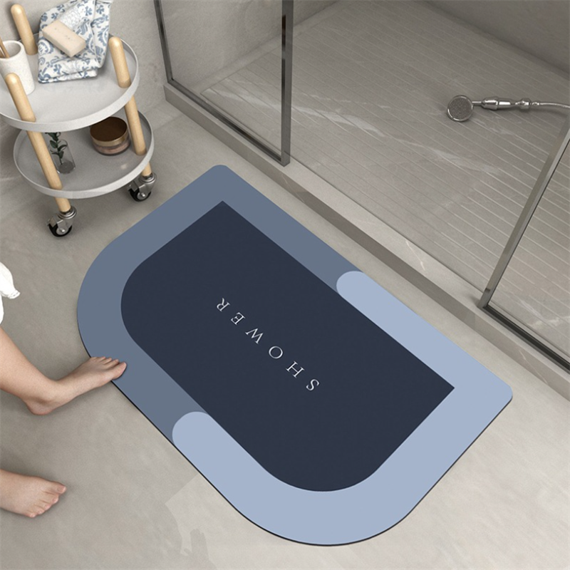 Alfombra de ducha de baño súper absorbente, juego de alfombras y alfombrillas de baño de secado rápido, alfombra antideslizante para puerta de baño, cocina, hogar, a prueba de aceite: Marfíl / 2.000 mm x 2.000 mm