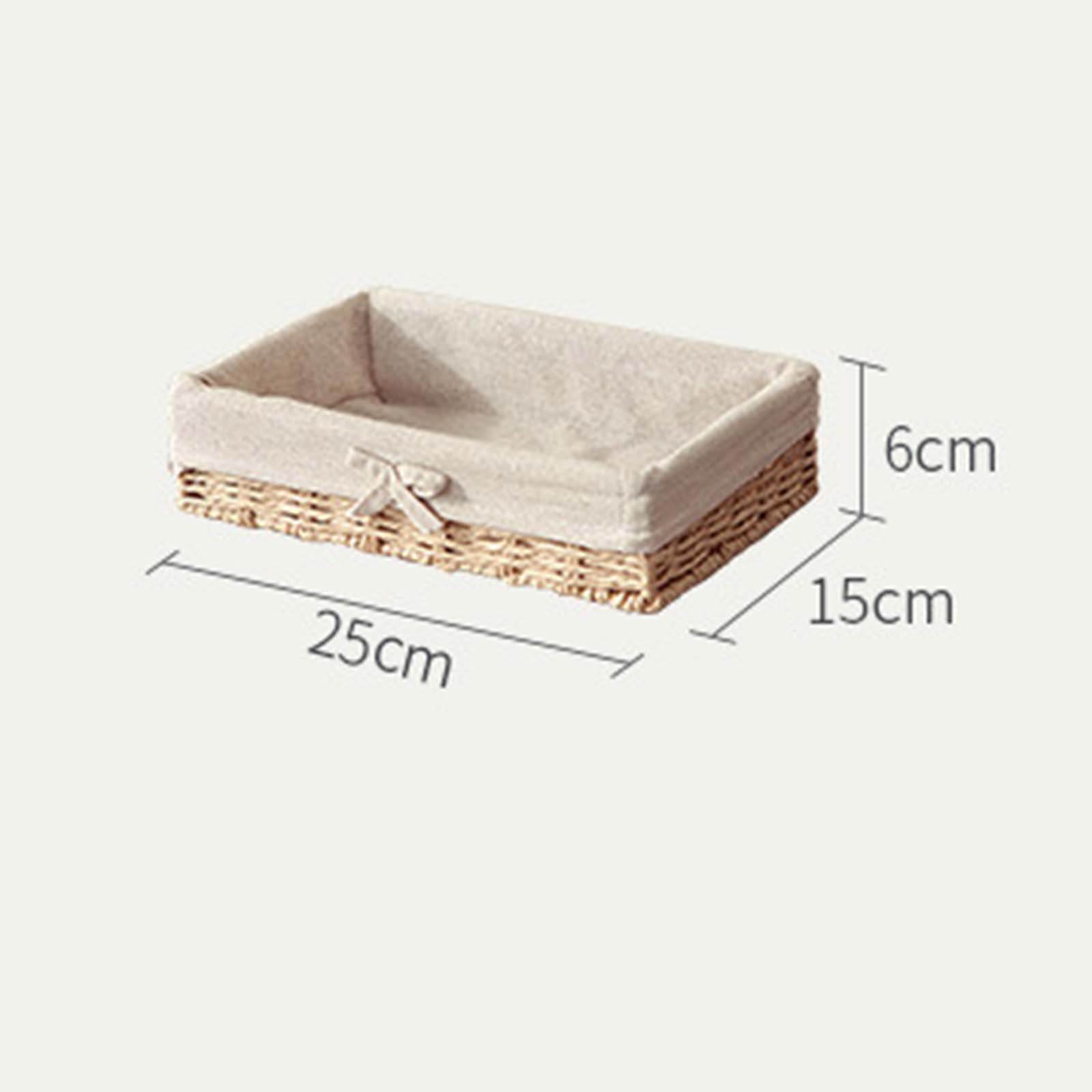 Gevlochten Manden Decoratieve Mand Rechthoekige Organizer Container Papieren Touw: Blauw