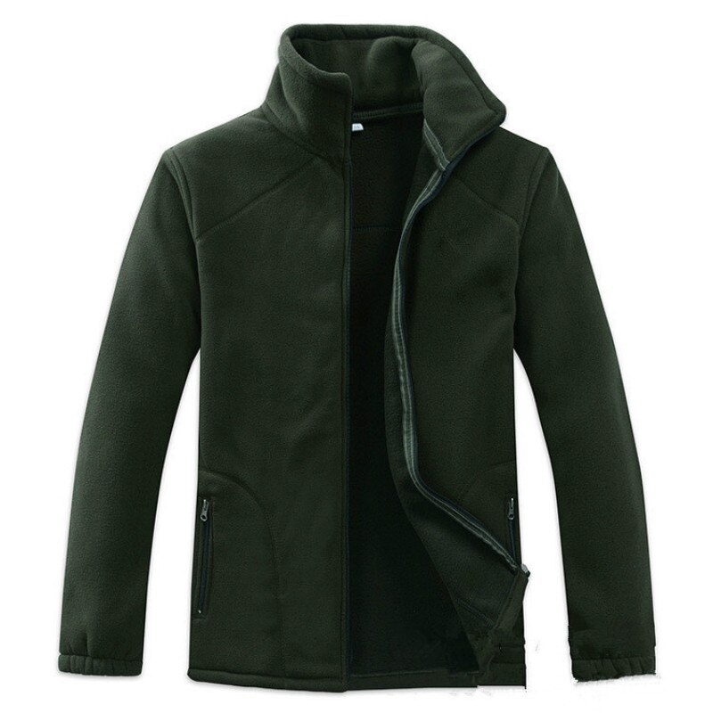 ShionFa Winter männer Vlies Hoodie Mäntel Stehkragen Warme Strickjacke Herbst Ich bin Freien Dicke Feste Beiläufige Jacken Übergroßen 5XL