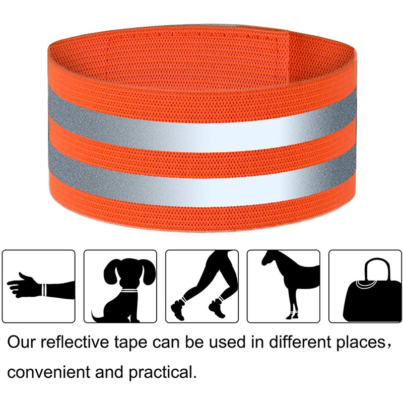 Set Of 6 High Visibility Reflective Tapes, Safety Armband