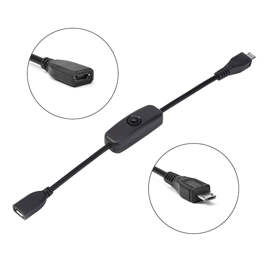 Micro Toggle On Off Electronic Power Control Extension Portable LED Light USB Cable For Fan With Switch Wire