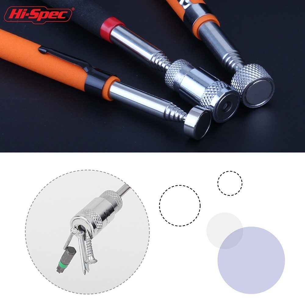 Hi-Spec 8LB Flexible Heavy Duty Telescopic Magnet Pick-up Tool Strong Magnet Magnetic Pen 510mm Extendable Hand Tool PT001