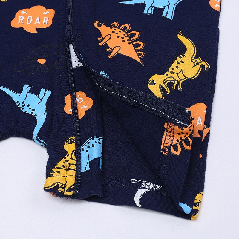 Mono de manga corta Unisex para bebé, Pelele de algodón con estampado, trajes de bebé, más Q16,