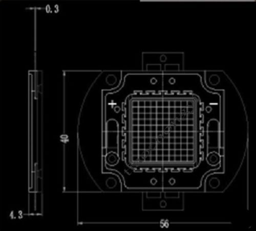 45 mil hög effekt led lampa smd 100w kall vit 6000-6500k 3.5a glödlampa 1 st