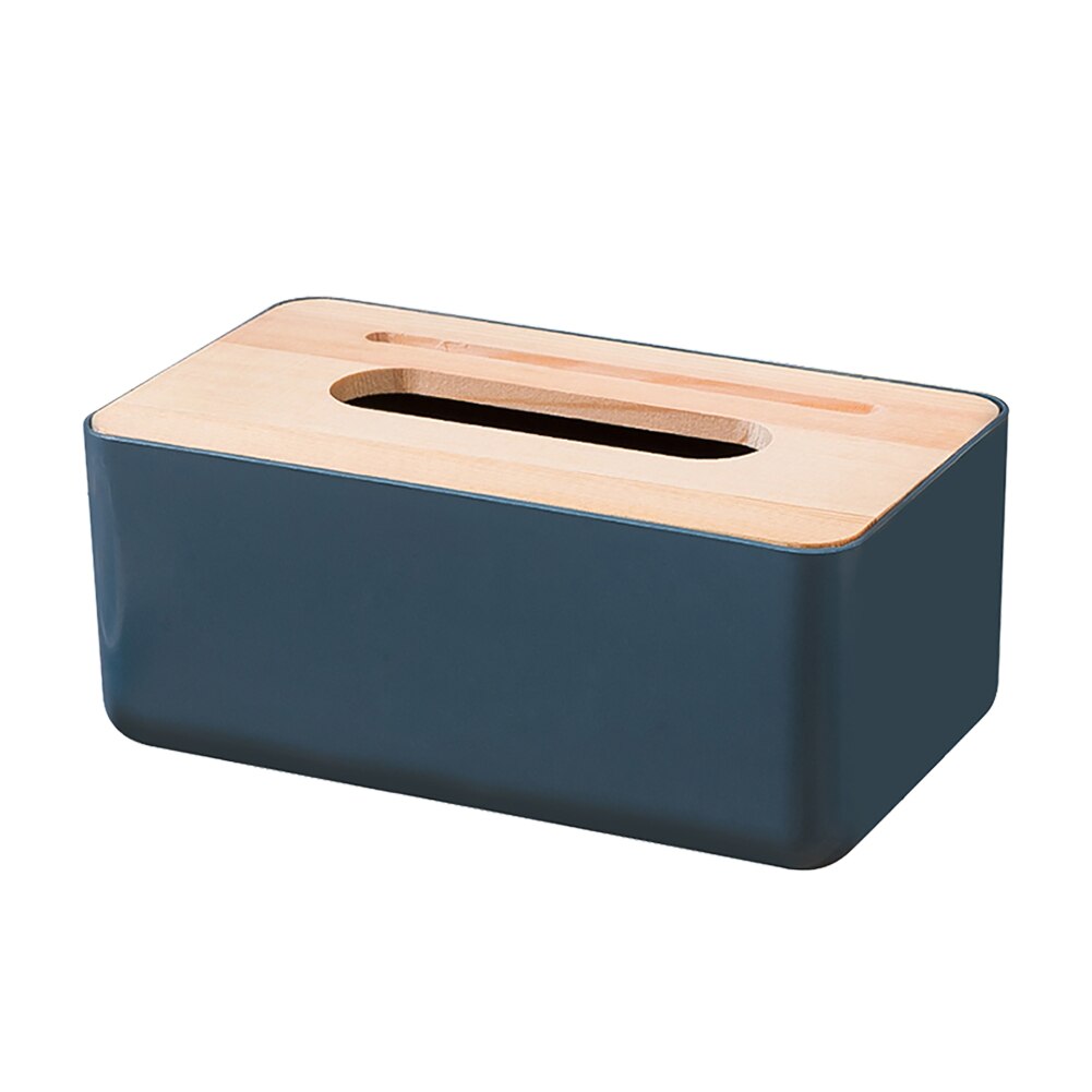 Walnut wood tissue box home paper table desktop storage box simple living room tissue box: C8712-1A