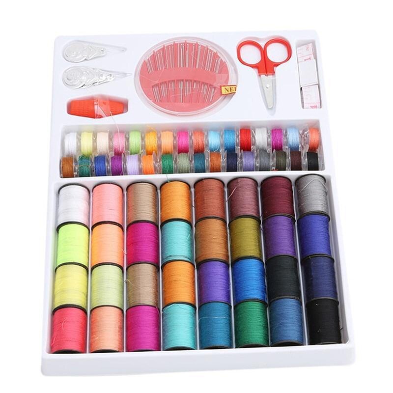 1Set Sewing Kits Multi-function Sewing Box Set for Hand Quilting Stitching Embroidery Thread Sewing Accessories DIY Threads Kits