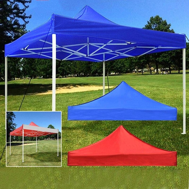 Cubierta superior de toldo de 2x2m, reemplazo de tela de tienda de cuatro esquinas, plegable, a prueba de lluvia, Patio, Pavilion
