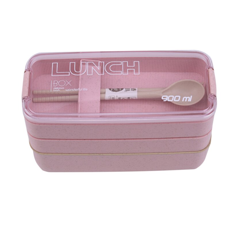 Meerlagige lunchbox plastic voedselcontainer kinderen school draagbare bentobox geschikt wandelen kamperen keukenbenodigdheden