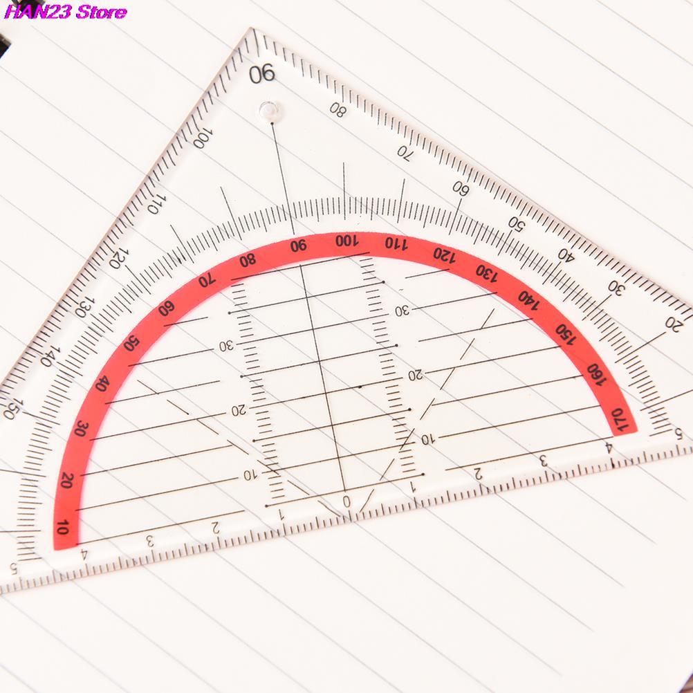 15Cm Studenten Briefpapier Kantoor Multifunctionele Set Vierkante Driehoek Multifunctionele Heerser Gradenboog Driehoek Coördineren Heersers