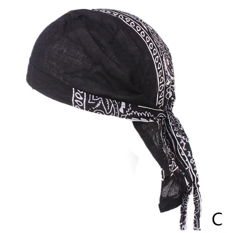 Bomuld hip hop balaclava hat pandebånd til mænd kvinder maske trend udendørs motorcykel headwrap hatte dans  a7 d 0: C