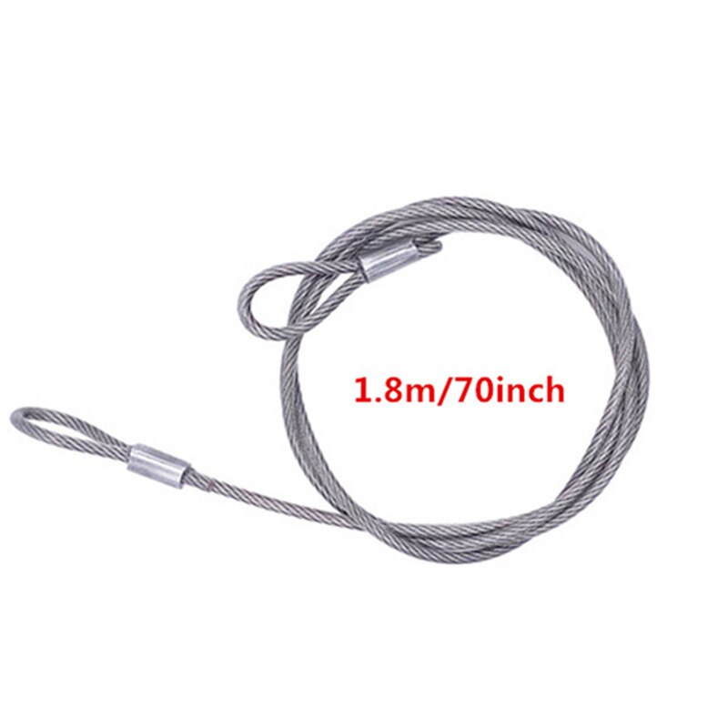 1.4M/1.8M/2M Replacement Home Gym Cable Multifunction Steel Wire Rope for Heavy Duty Weight Lift Pulley System Accessories: 1.8m