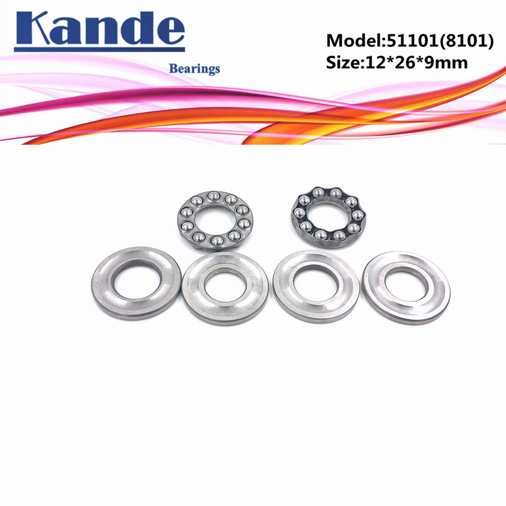 51101 8101 4 Pcs 12X26X9 Lager ABEC-1 Platte Duwkogellager 51101 12X26X9 Mm Axiale Druklager 8101 Kande Lagers