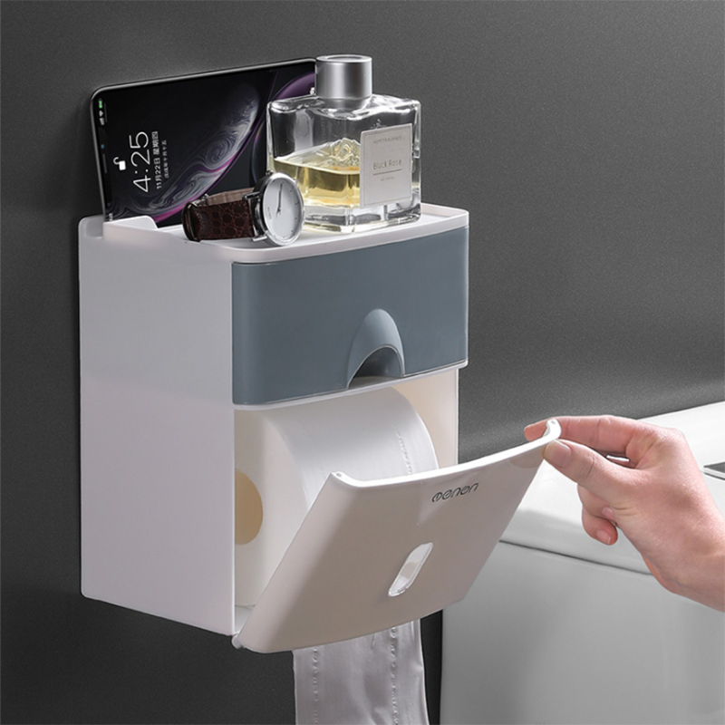 Toilet Paper Shelf Holders Waterproof Tissue Box Wall Mounted Storage Box Portable for Bathroom Accessories salle de bain