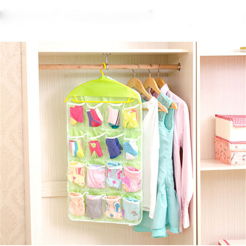 16 taskua läpinäkyvä riippukassi sukat rintaliivit sisällä ripustin henkari säilytyspäällikkö säilytyspussi riippusäilytys