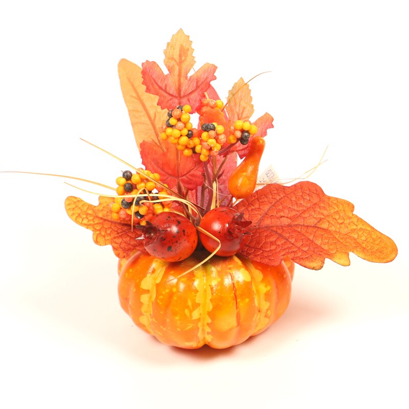 Simulación 3D calabaza hoja de arce Granada decoración de la Mesa Halloween otoño Decoración Accesorios calabaza decoración del hogar: A