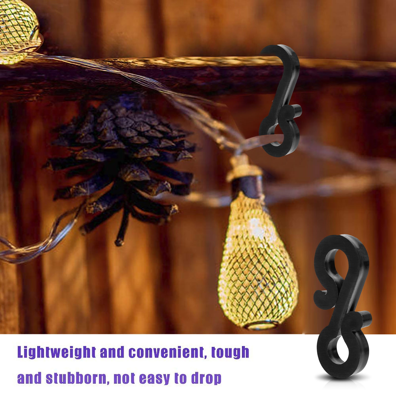 Plastic Gutter Hooks, Outdoor Light Hooks Clips, S Clip Hooks For Christmas