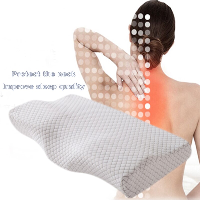 Almohada de espuma de memoria ortopédica contorneada para el dolor de cuello, almohadas cervicales para relajarse, almohada para el cuidado de la salud Cervical de mayor