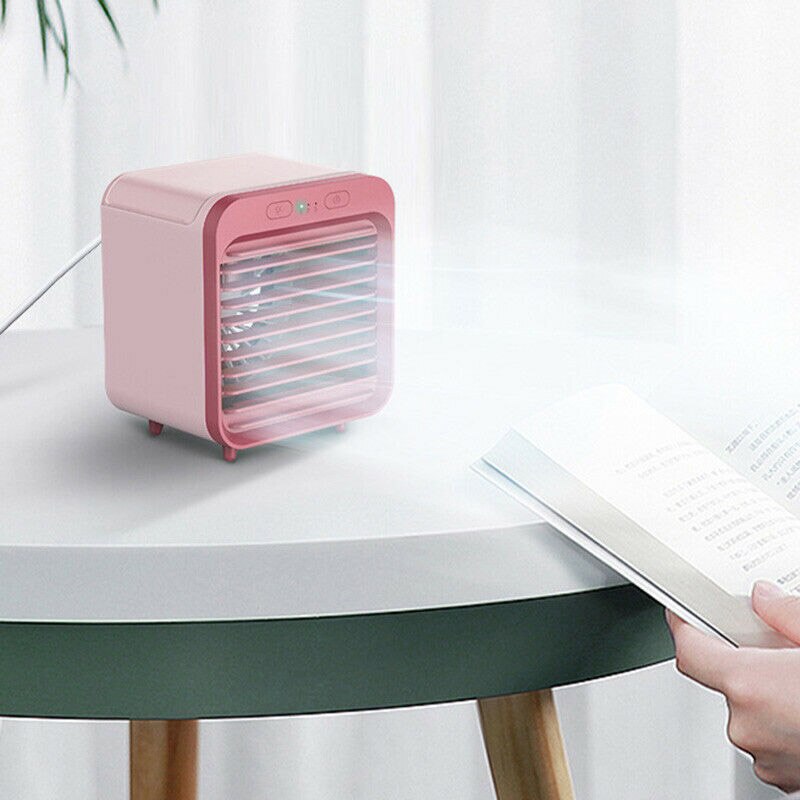 Portable USB Mini Rechargeable Water-cooled Air Conditioner Desktop Cooler Fan for Outdoor Home THJ99