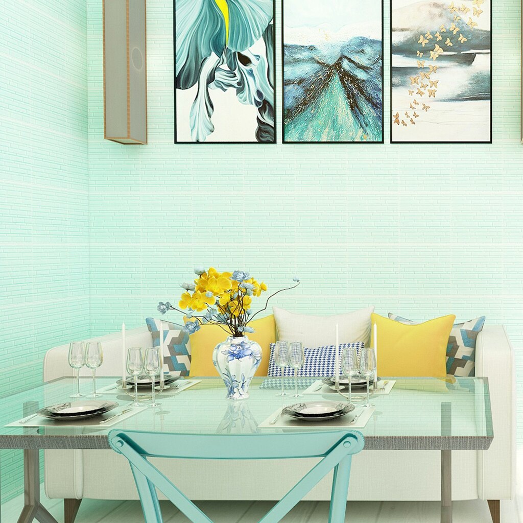 PE Foam 3D Tile Brick Waterproof Panels Wall Sticker Self Adhesive Wallpaper