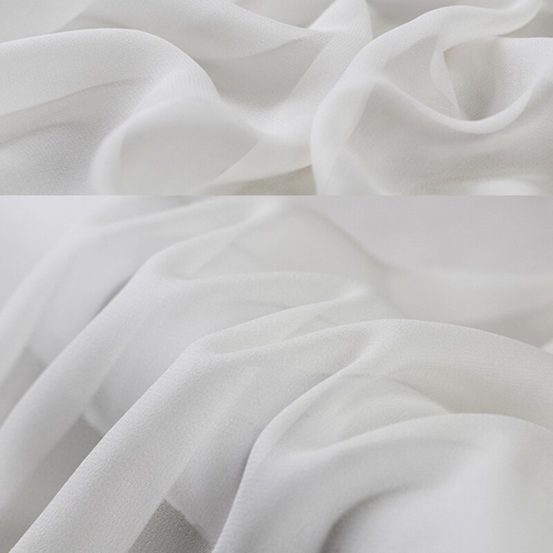 Massiv 100%  morbær ren ægte silke stof georgette indvendige foring tørklæder kjole, biege-hvid / off- hvid ,5mm, bredde :108cm, sælge  by 2m