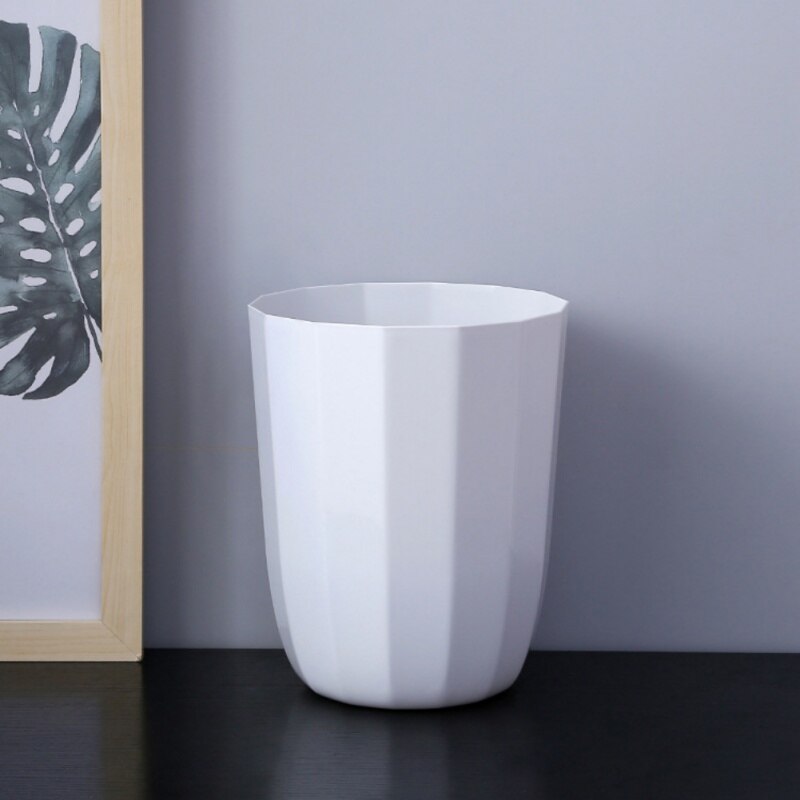 Simple Polygon Trash Can-Gray Blue Kitchen Cabinet Door Trash Garbage Bin Can Rubbish Container