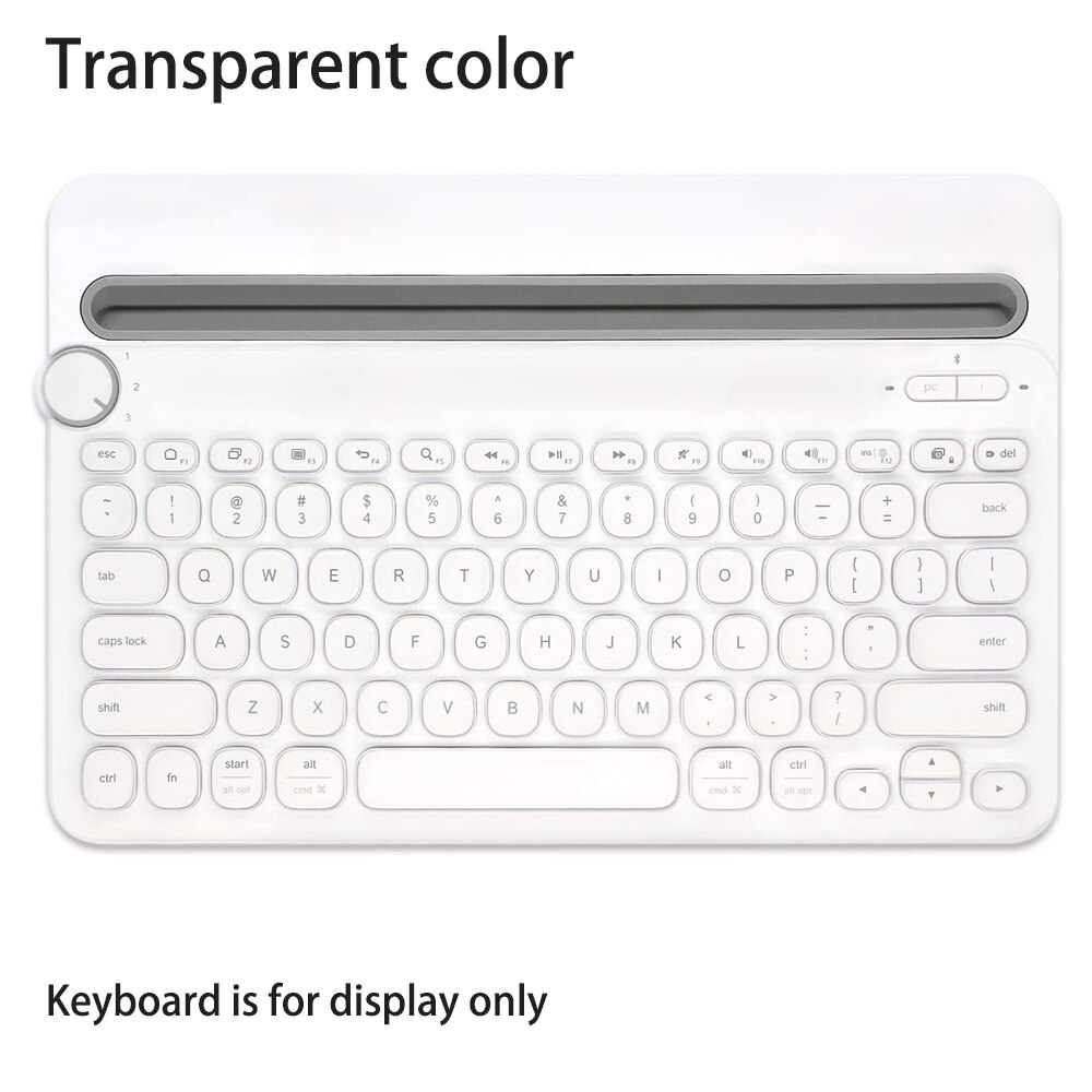 Keyboard Cover Voor Logitech K480 Toetsenbord Case Protector Laptop Tablet Beschermende Film Voor Logitech K480 Skin Soft Gel Tpu Cover: 01