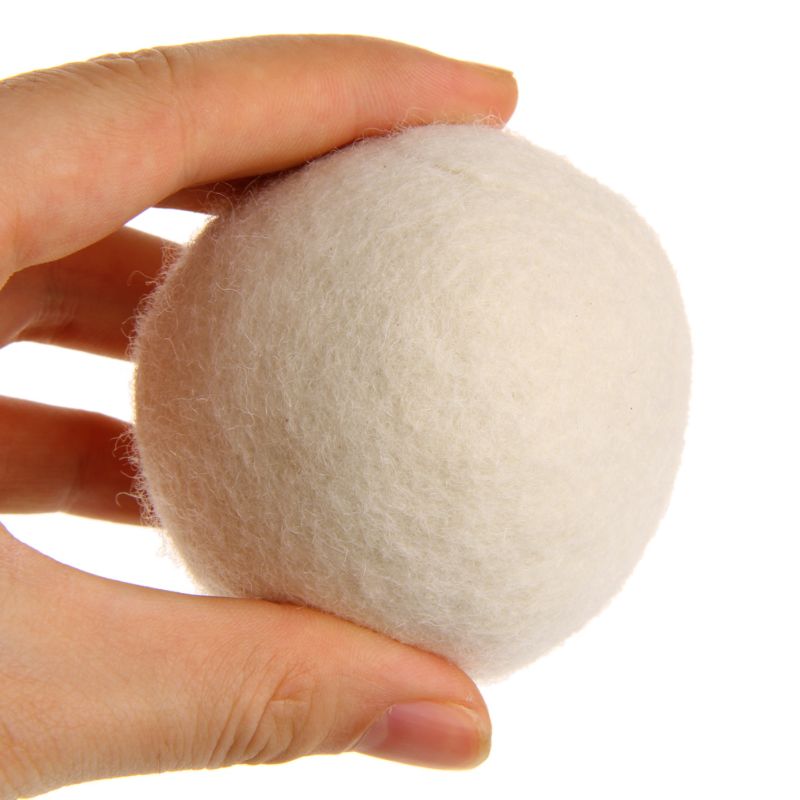 1 x 6cm ull tørketrommel baller tørking stoff mykere luandry hjem vasking hvit