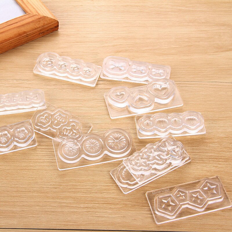 Manikyr gravyr mall silikon manikyr mall kit tjock 3d polering nail art diy dekorationsverktyg form set