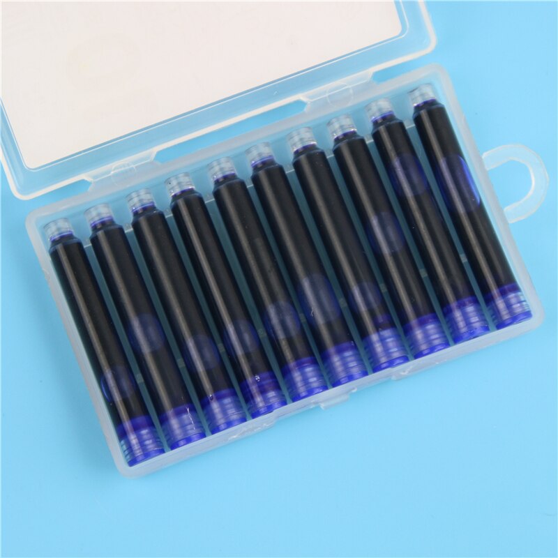 10 Pcs Metal Foununtain Pen Successor Interchangeable Capsule 200 Stationery Ink Blue Ink Bag Pen