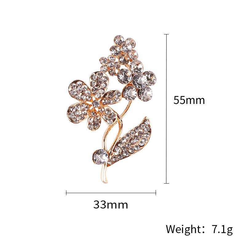 Bloem Crystal Pearl Broche Voor Vrouwen Broche Pin Boeket Strass Broches En Pinnen Sjaal Clip Sieraden