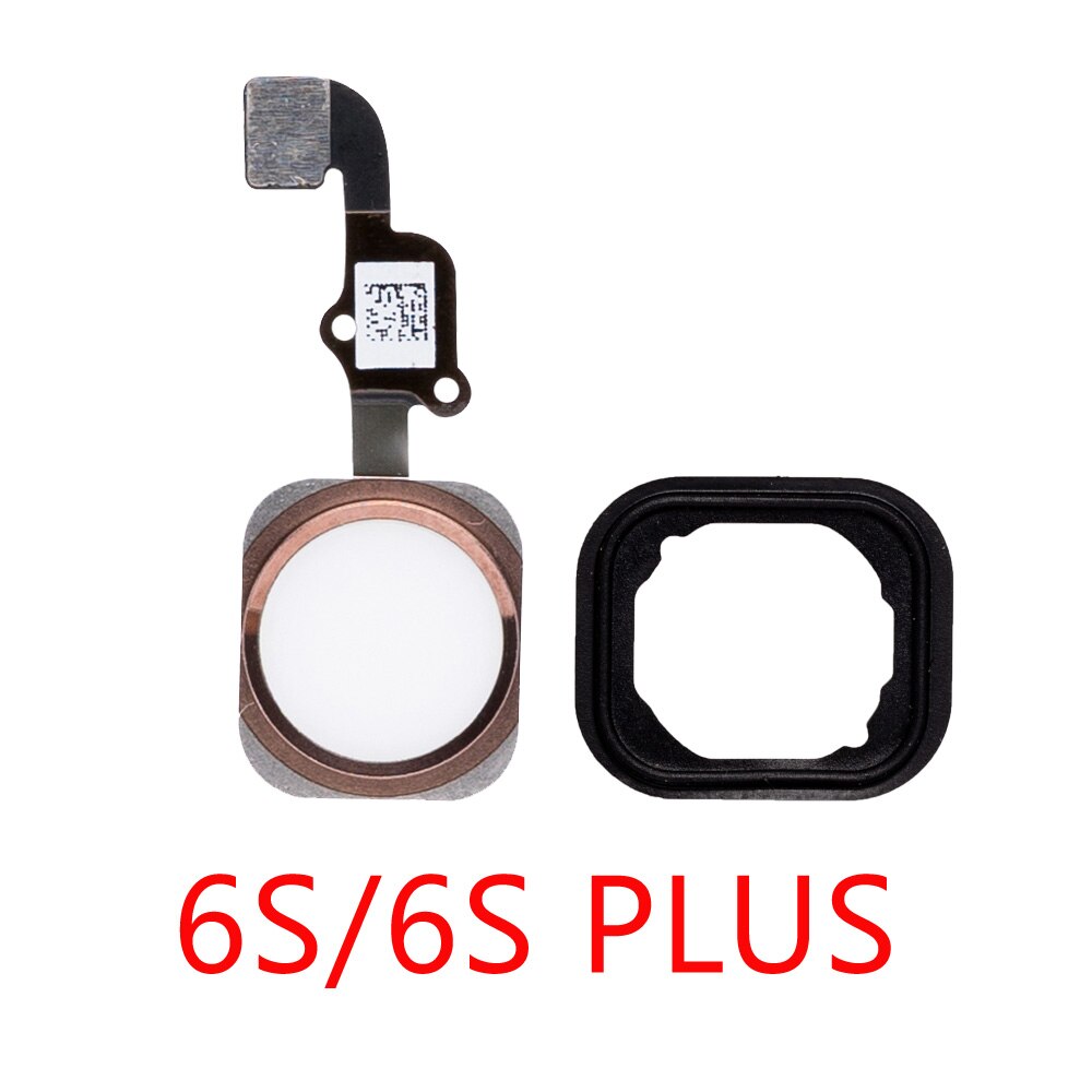 Hjem-knapp flex for iphone 6 6s plus 5s se retur-hjem-knapp med flex-kabel gummi klistremerke reservedeler: 6s 6sp rose