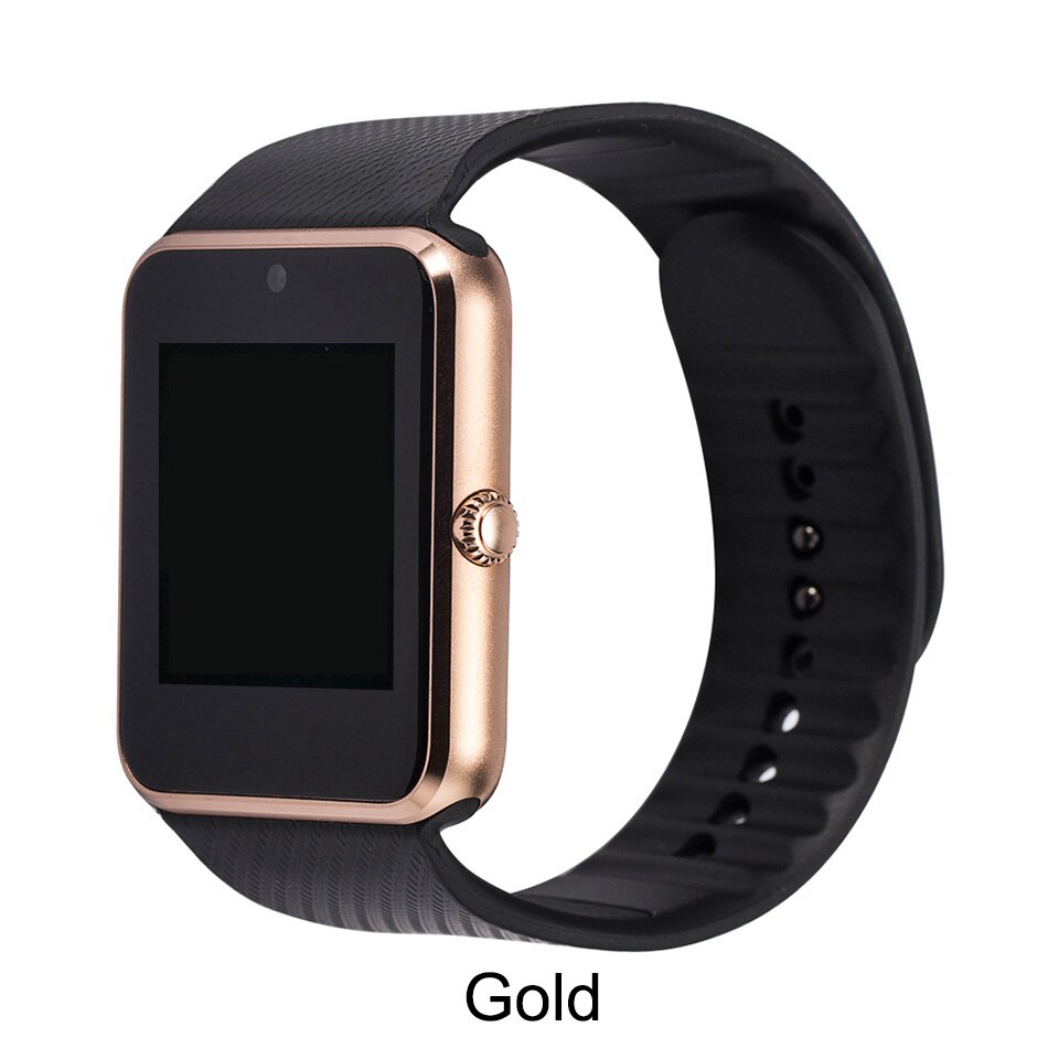 GT08 Bluetooth Intelligente Della Vigilanza Del Wristband SIM Carta di TF Del Telefono MP3 Smartwatch Per Apple iOS Android di SMS/chiamata di Promemoria Per Il Fitness macchina fotografica: Gold