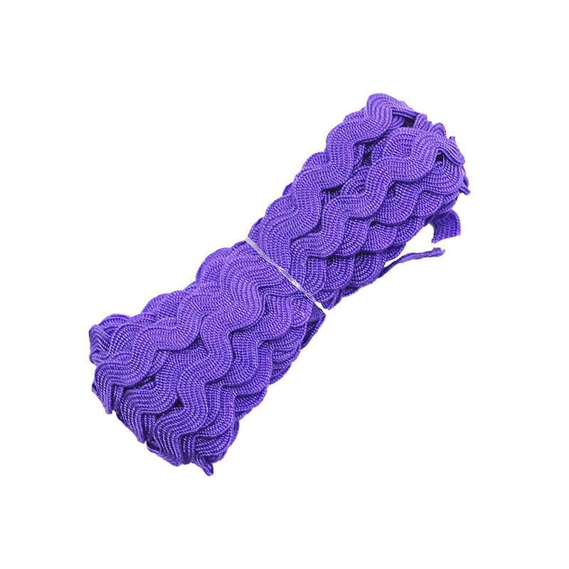 5mm S Shape Grosgrain Ribbon Curve Wavy Lace Trim Ribbon for Costume Hat Curtain Pillow Decoration Handmade DIY Sewing Crafts: Light purple / S