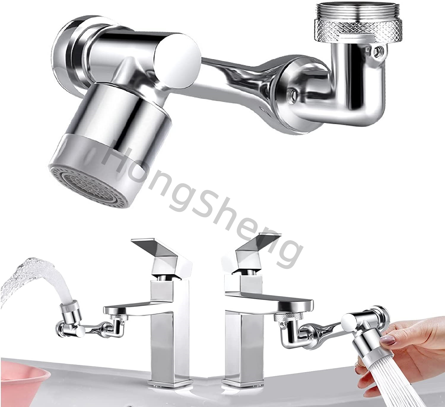 720 ° Rotation Wasserhahn Belüfter Spritzwassergeschützt Schwenk Kunststoff Küche Wasserhahn Verlängern Wasser Düse Wasserhahn 22/24mm Adapter Wasserhähne Bubbler