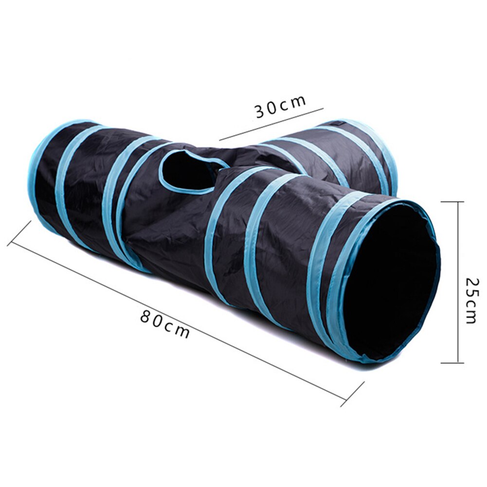 2/3 Holes Pet Cat Tunnel Toys Foldable Pet Kitten Training Interactive Fun Toy For Cats Rabbit Ferrets Animal Play Tunnel Tube: 10