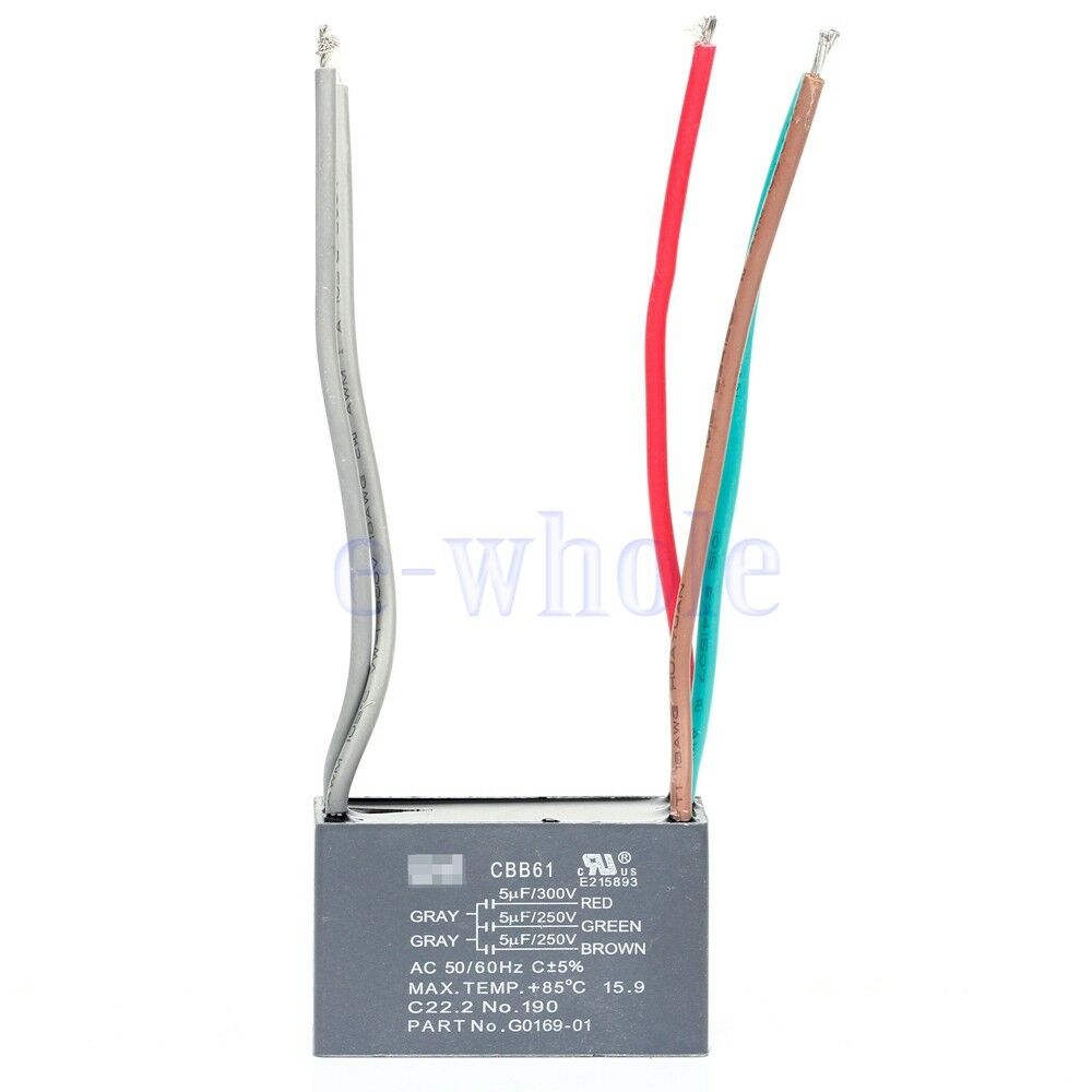 5- ledning takvifte kondensator cbb 61 5+5+5uf 250v-300v ac 50/60 hz strømrelé praktisk holdbar  bu0526