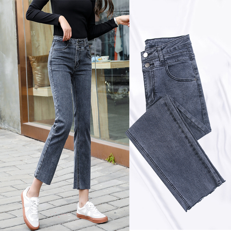 Jean boyfriend taille haute pour Femme, Pantalon droit, ample, décontracté, Denim, Streetwear,