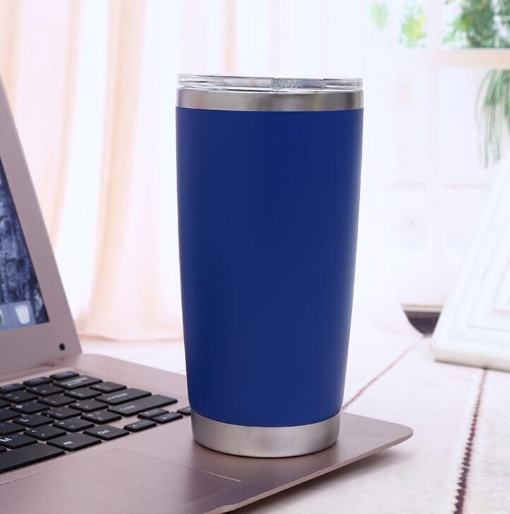 20 unzen Edelstahl Vakuum Isolierte Becher mit Deckel-Doppel Wand Reise Becher Wasser Kaffee Tasse für Eis Trinken & heißer Getränke: 5