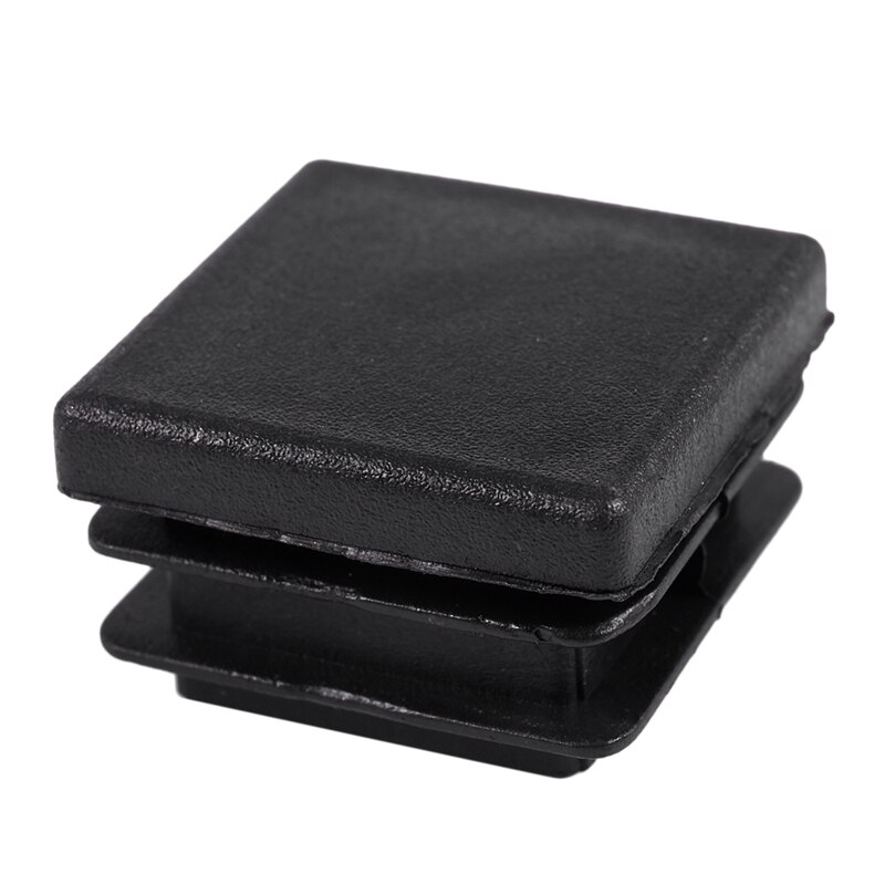20 stk firkantet stol bordben fot gummi deksler beskyttere 25 x 25mm & 20 stk plast firkantet blanking endestykker rørinnsatser 25