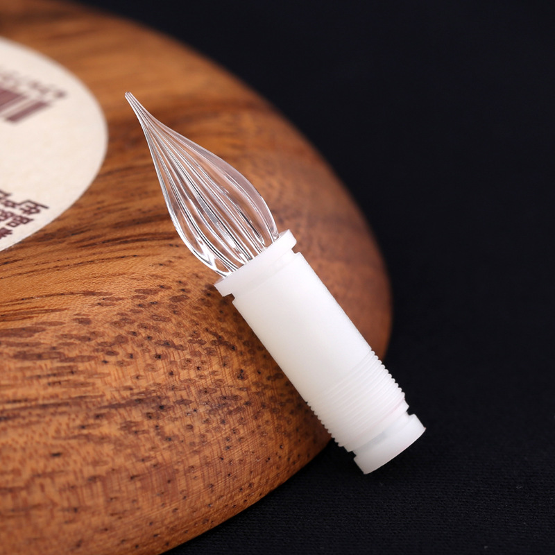 MAJOHN No.1 Punta de vidrio Punta de pluma de inmersión transparente de color Juego de puntas de bolígrafo universal (compatible con M2C3V1 Maru Color N12): BLANCO