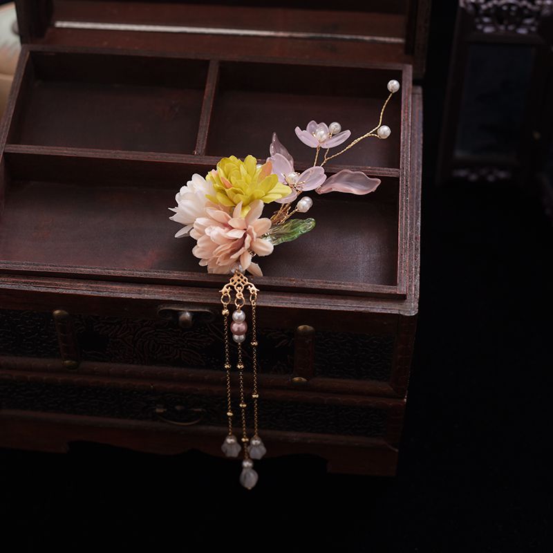 Luxury Hair Accessories for Women Vintage Flower Hairpin Hanfu Hair Clip